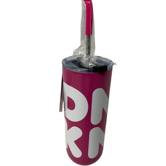 Dunkin Pink Stainless Sipper Tumbler with Straw - Picture 1 of 8